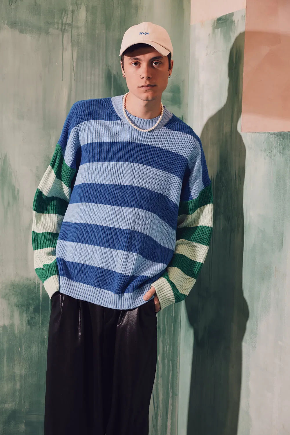 Funky Stripe Knit Sweater