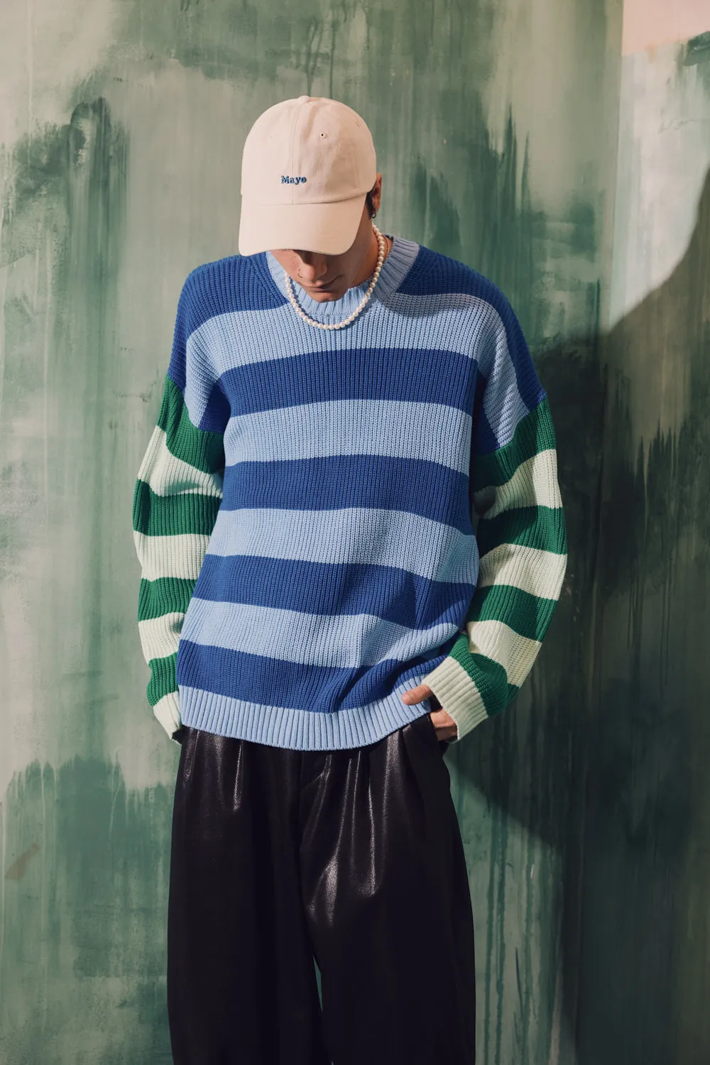 Funky Stripe Knit Sweater
