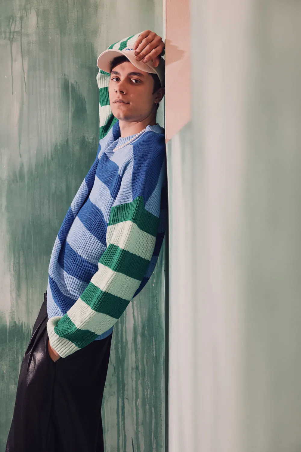 Funky Stripe Knit Sweater