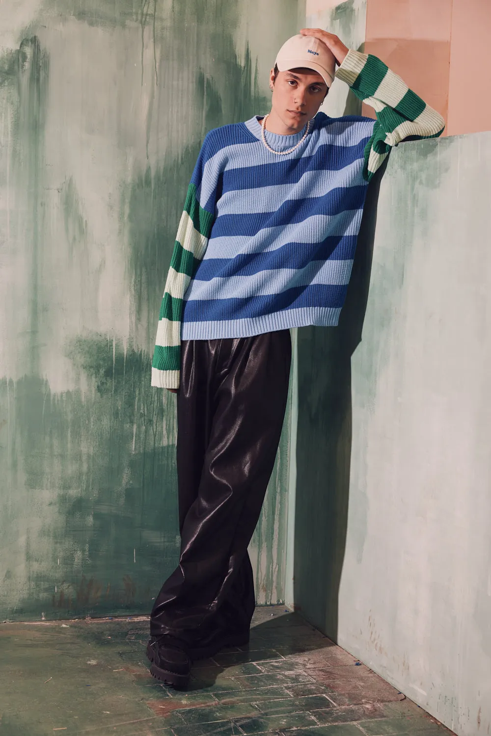 Funky Stripe Knit Sweater