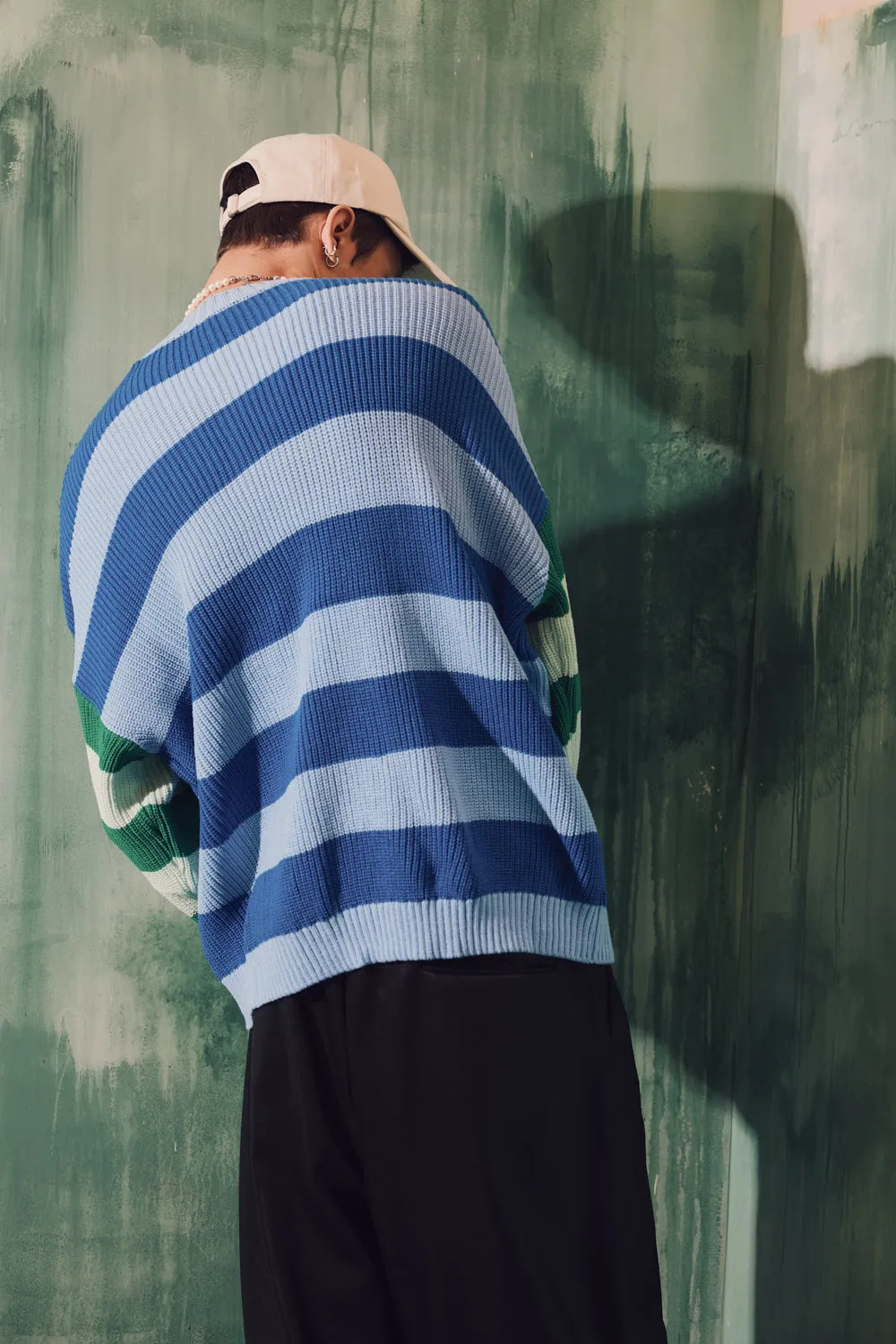 Funky Stripe Knit Sweater