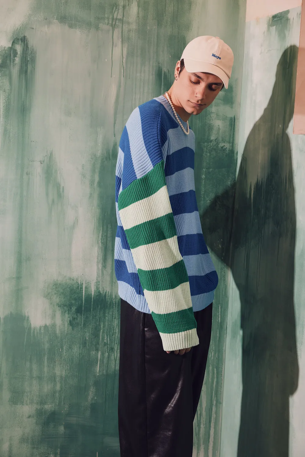 Funky Stripe Knit Sweater