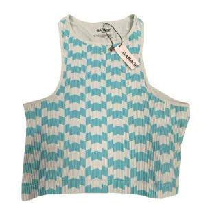 Garage Blue Spencer Seamless High Neck Crop Top Women's NWT Size M