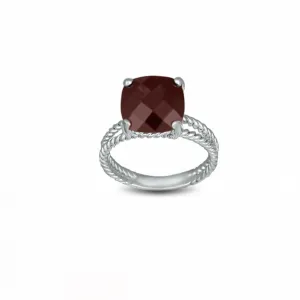 Garnet Fashion Ring in Sterling Silver