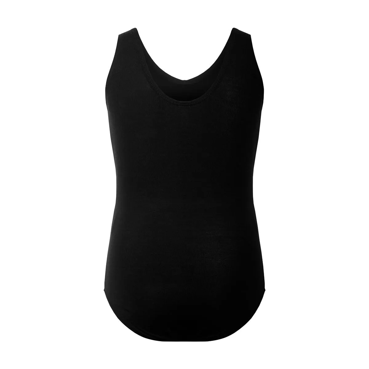 Gathered Tank Leotard in Black