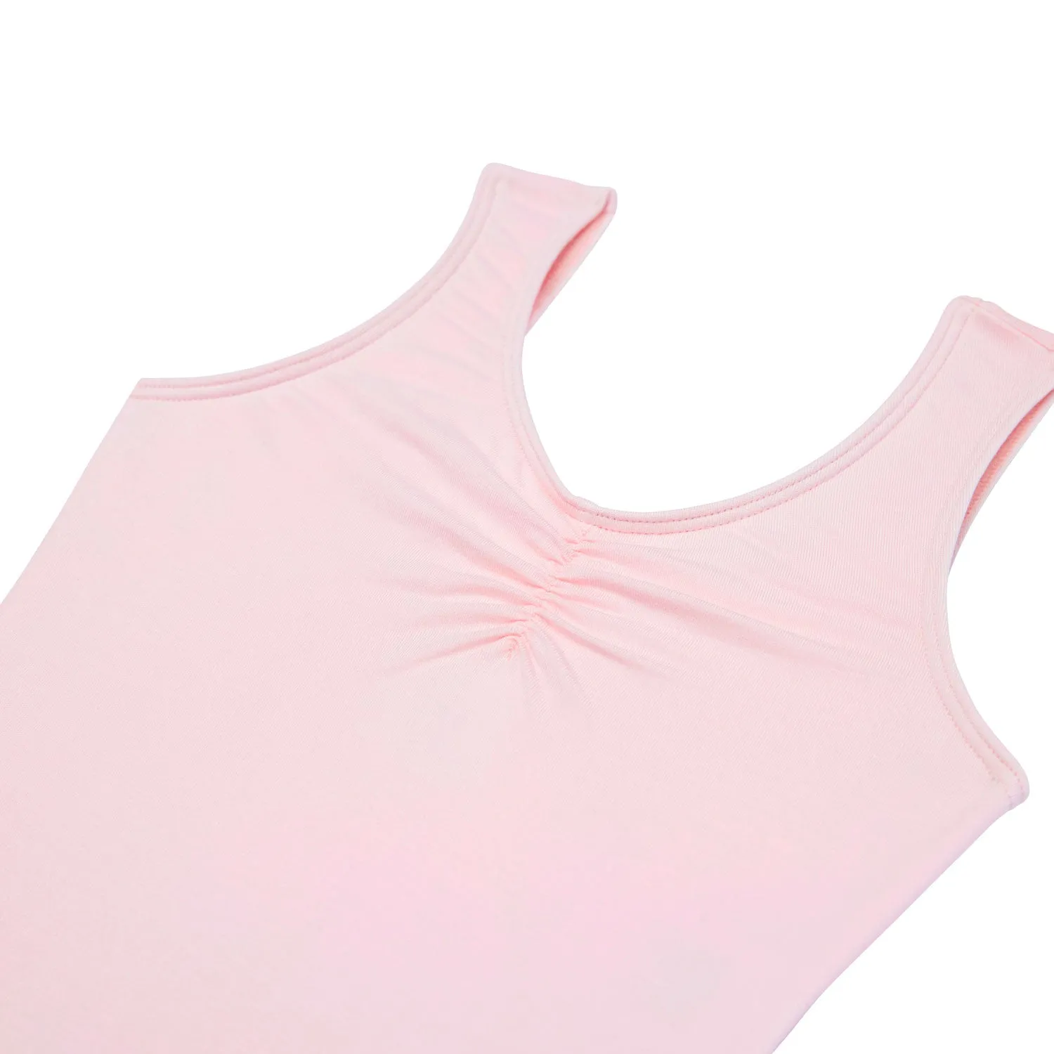 Gathered Tank Leotard in Pink