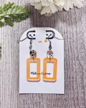 Geometric Dangle Resin Earrings