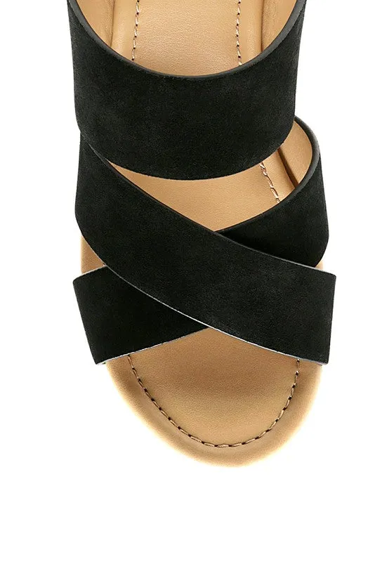 GERD BLOCK SUEDE SANDAL