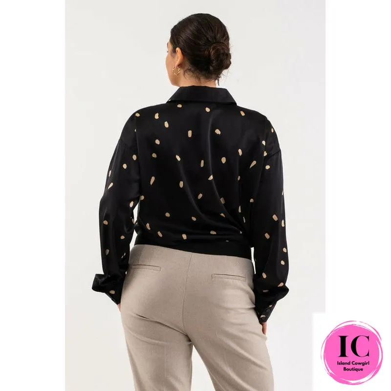 Get Together Black Polka Dot Blouse