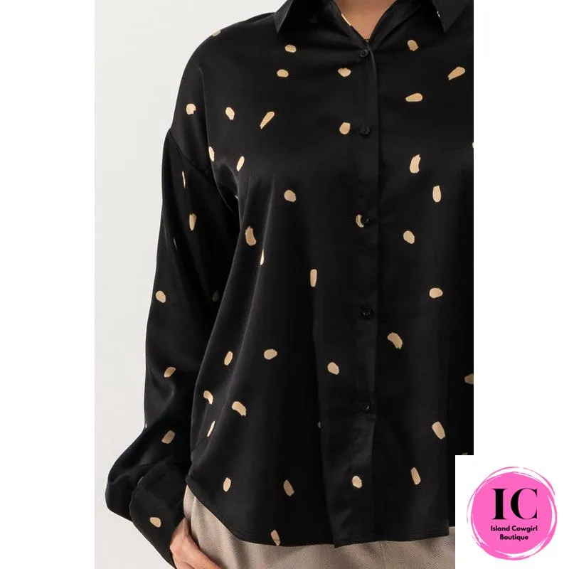 Get Together Black Polka Dot Blouse