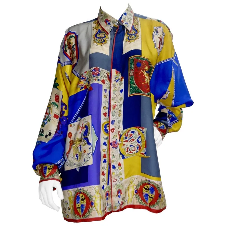 Gianni Versace 1990s Coat of Arms Shirt