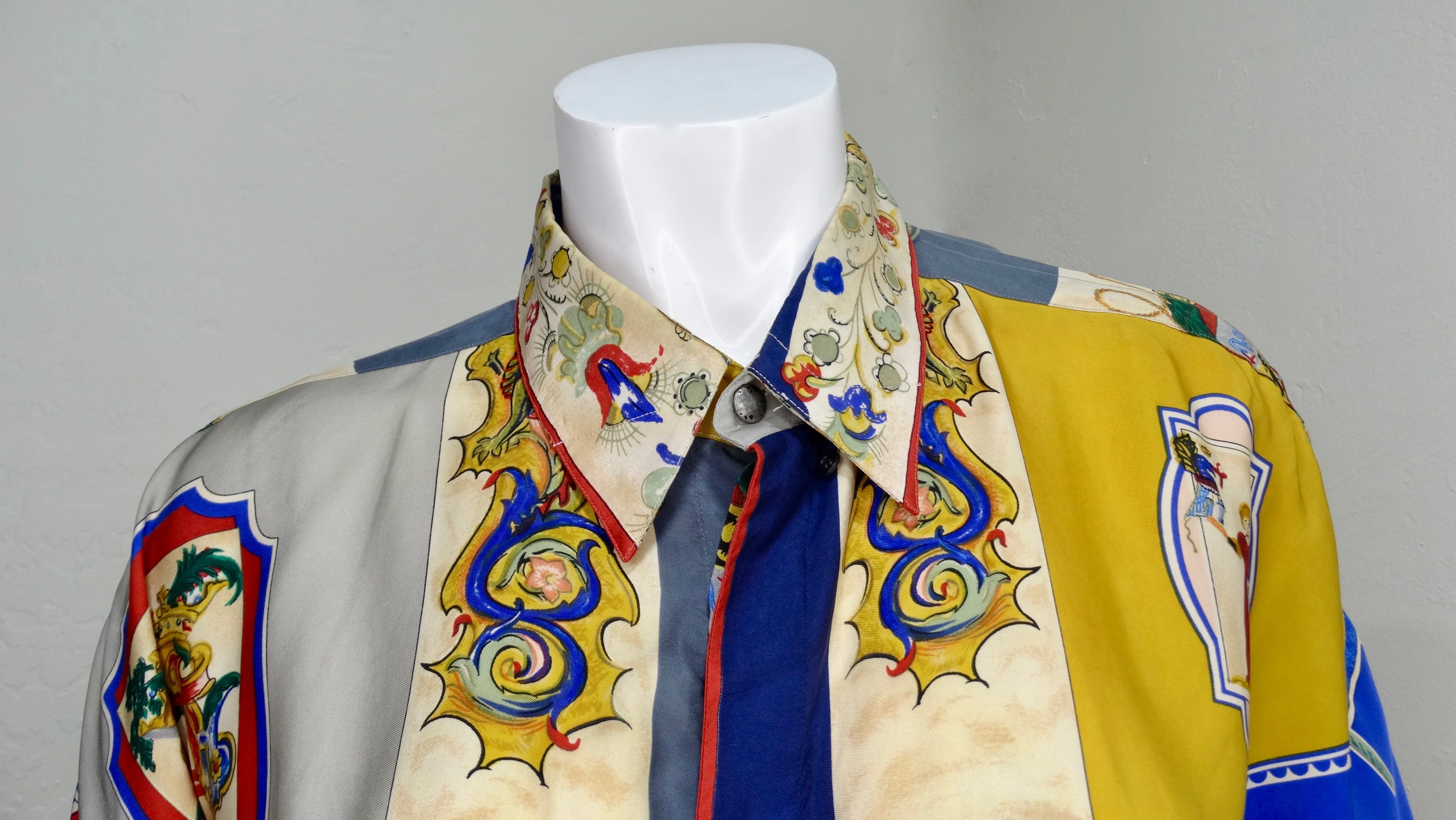 Gianni Versace 1990s Coat of Arms Shirt