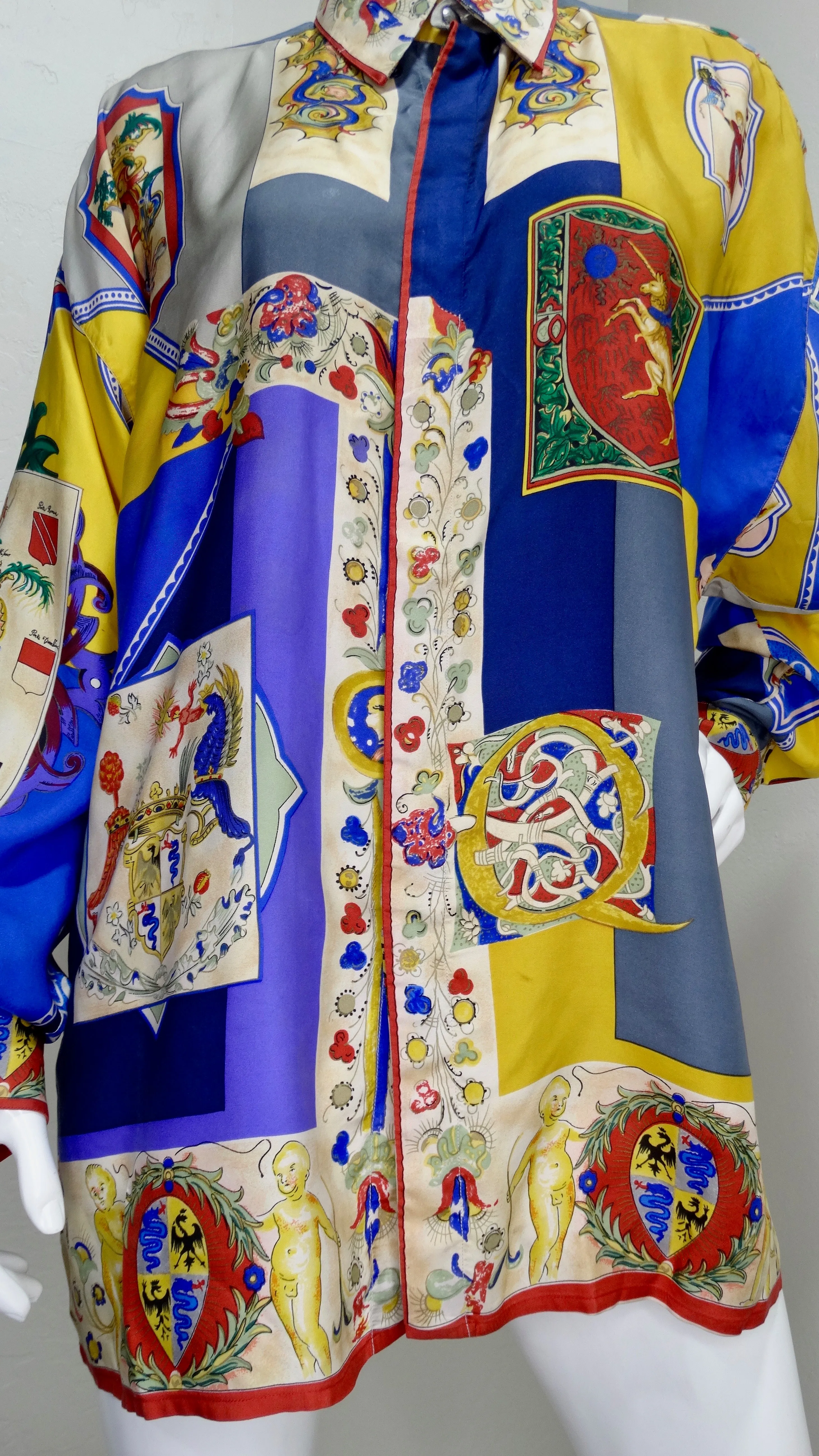Gianni Versace 1990s Coat of Arms Shirt