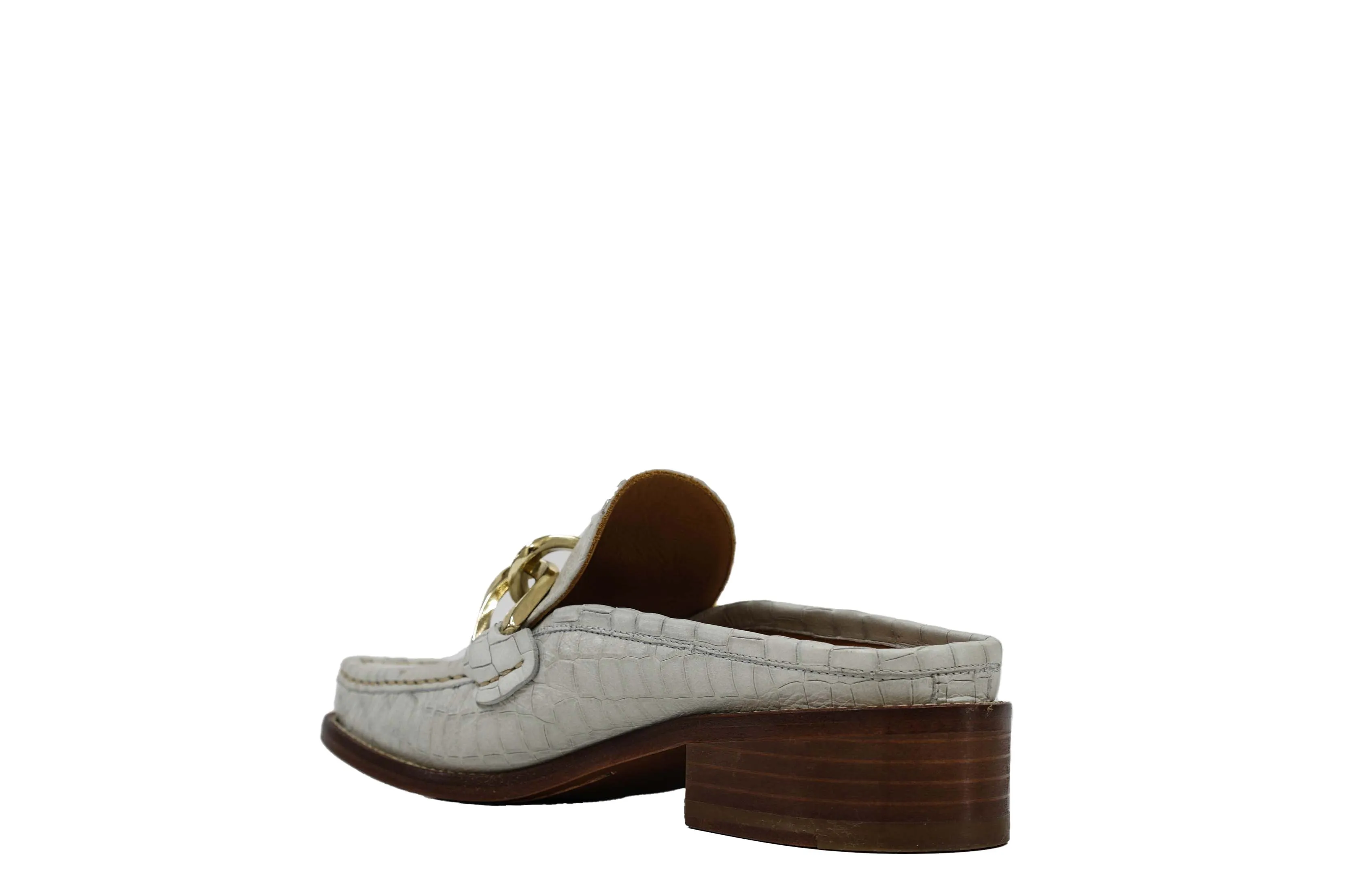 Gioia Dell' Acqua Women's White Chain Mule Matilda