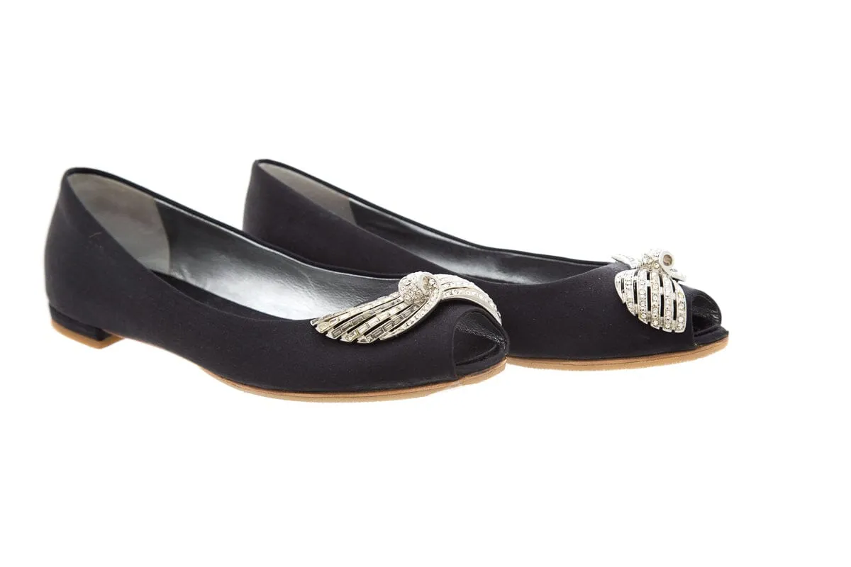 Giuseppe Zanotti Black Flats SZ 36.5
