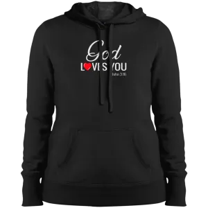 God Loves You Ladies Pullover Hooded Sweatshirt