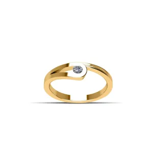 Gold Plated over Sterling Silver Cubic Zirconia Fashion Ring