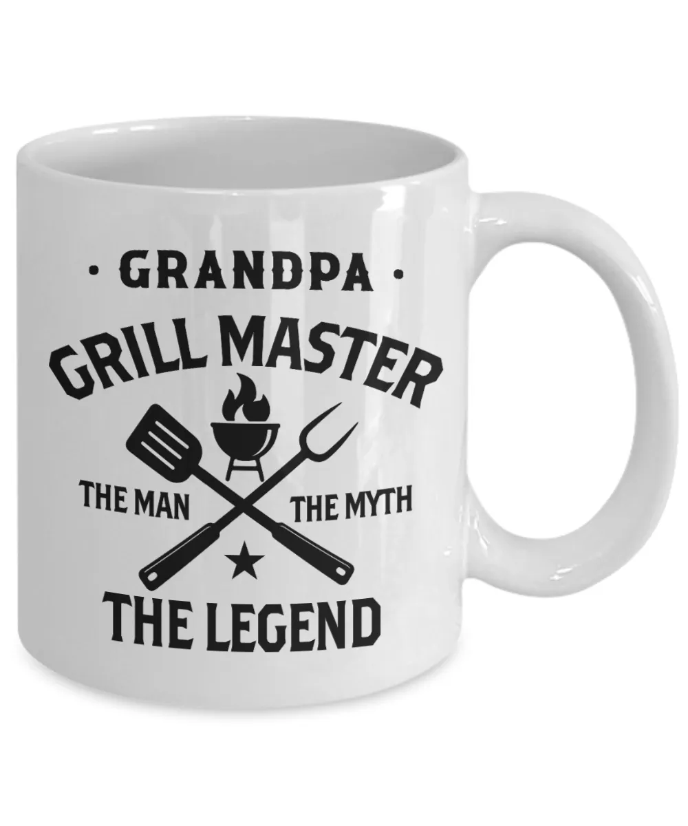 Grilling Gift for Grandpa Grillmaster The Man The Myth The Legend Mug Coffee Cup