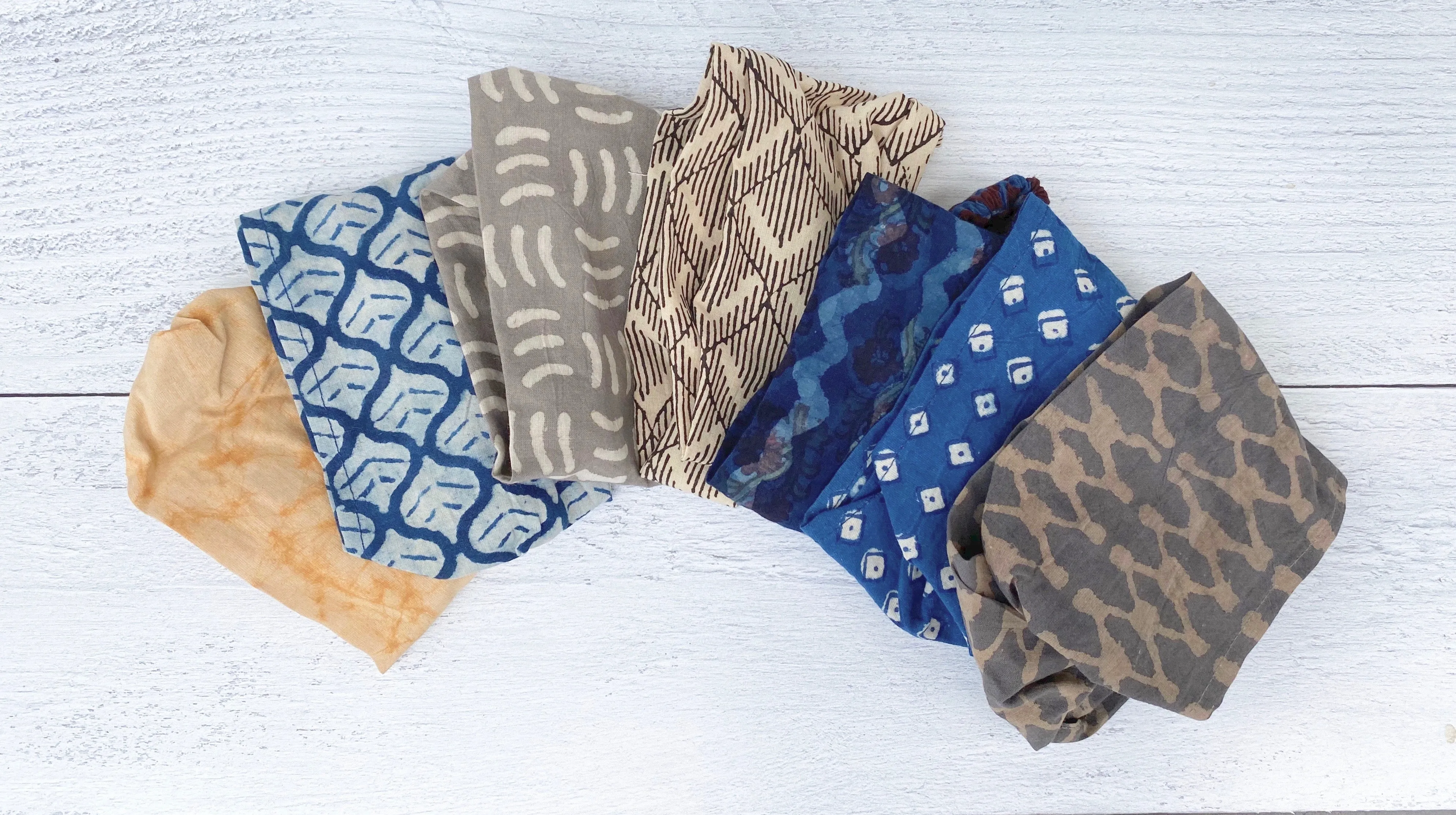 Hand Block Printed Cotton Headbands