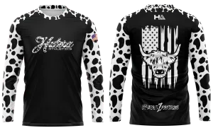 HaterZ Athletics Cowprint BLACK LS shirt
