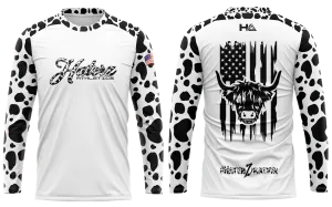 HaterZ Athletics Cowprint White LS shirt