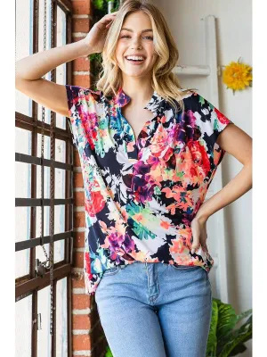 Hemish Watercolor Beauty Multi Print Top
