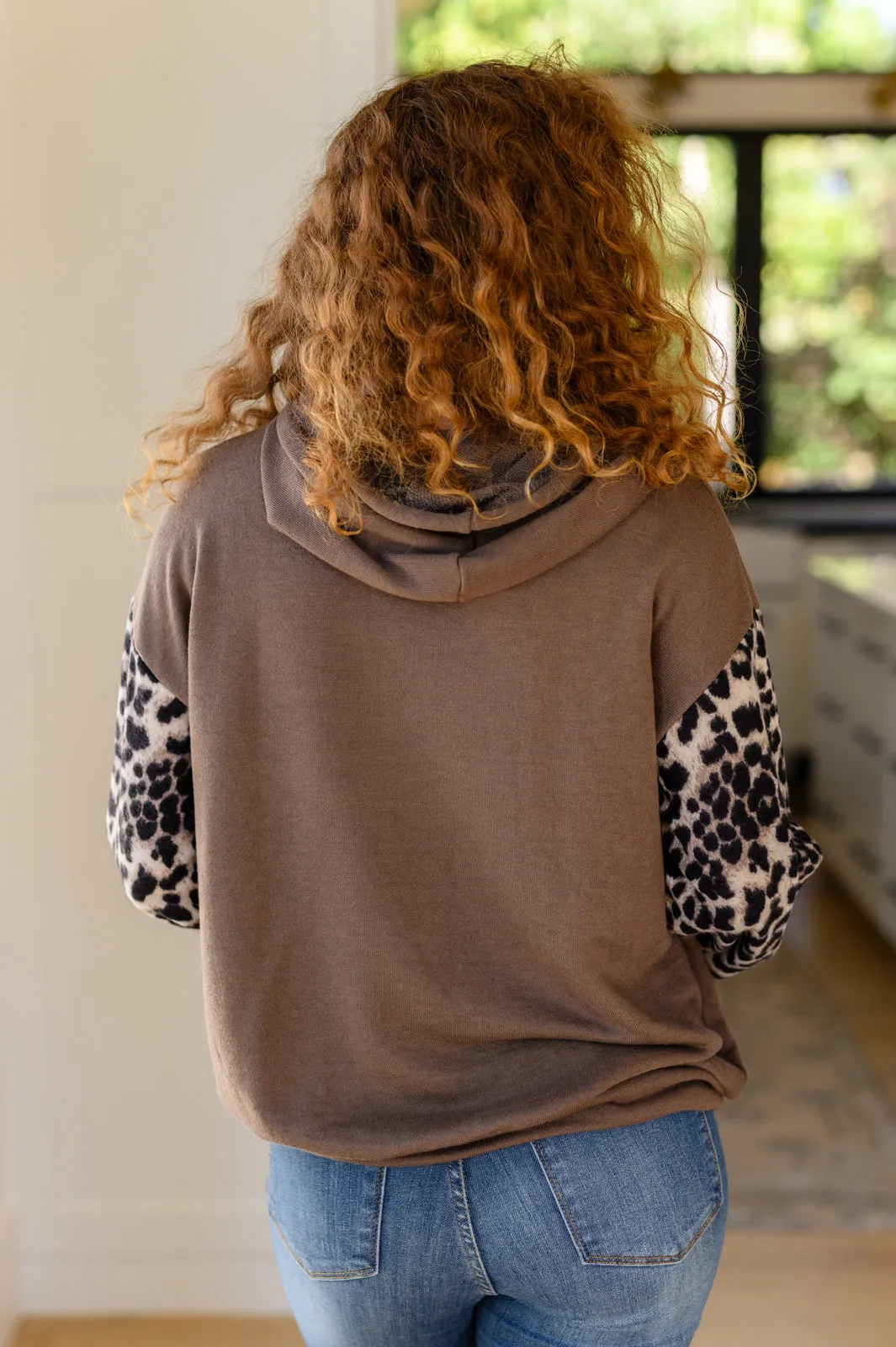 Here & There Leopard Print Hoodie
