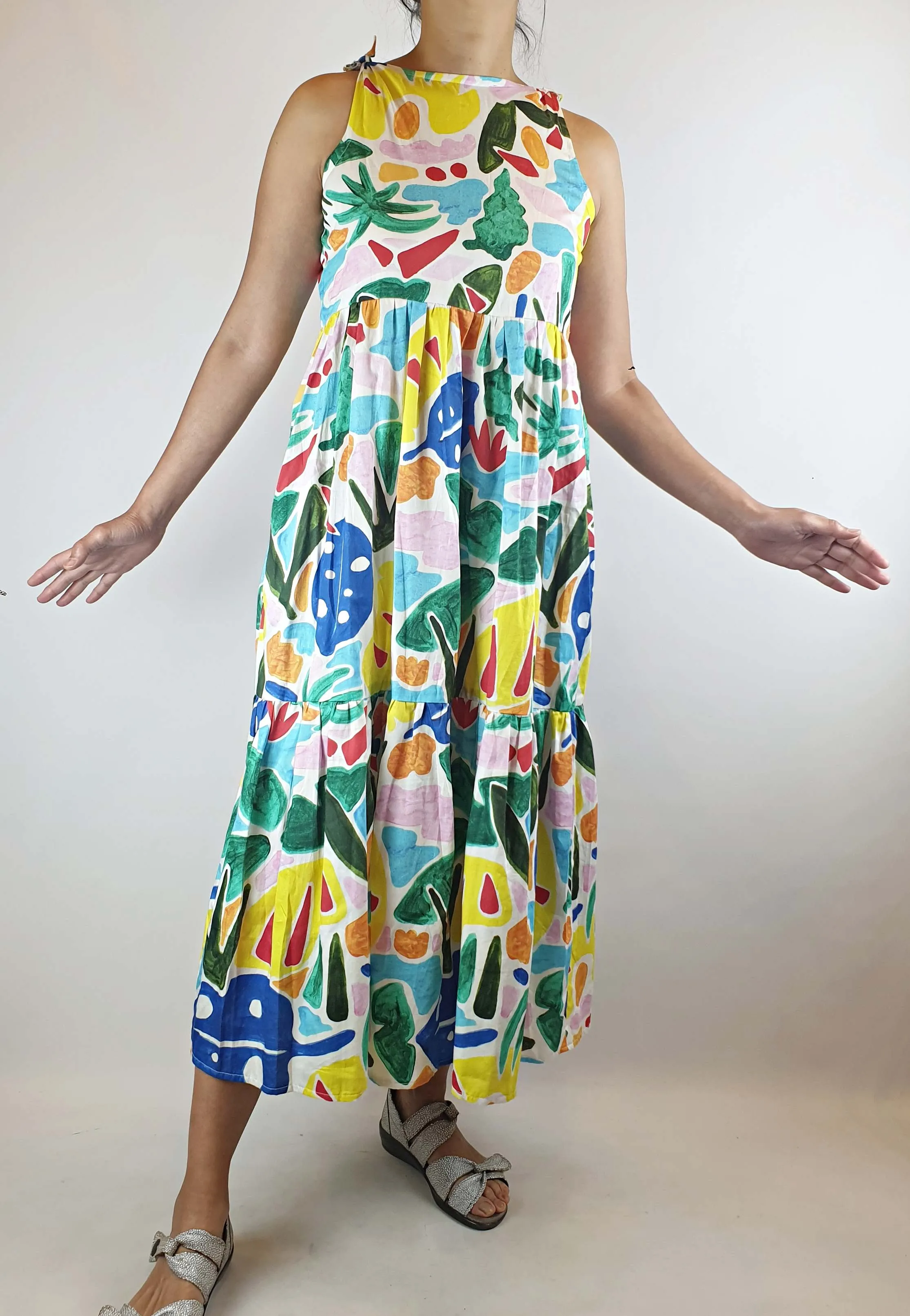 Hetho & Co unique print dress size S