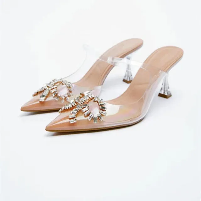 High Heels Stiletto Navy Blue Pumps Sandals Ladies