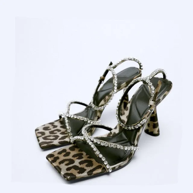 High Heels Stiletto Navy Blue Pumps Sandals Ladies