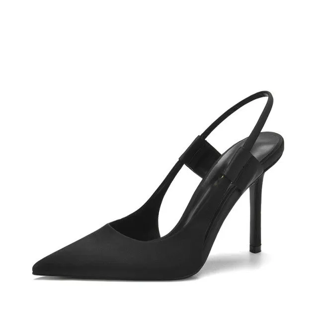 High Heels Stiletto Navy Blue Pumps Sandals Ladies