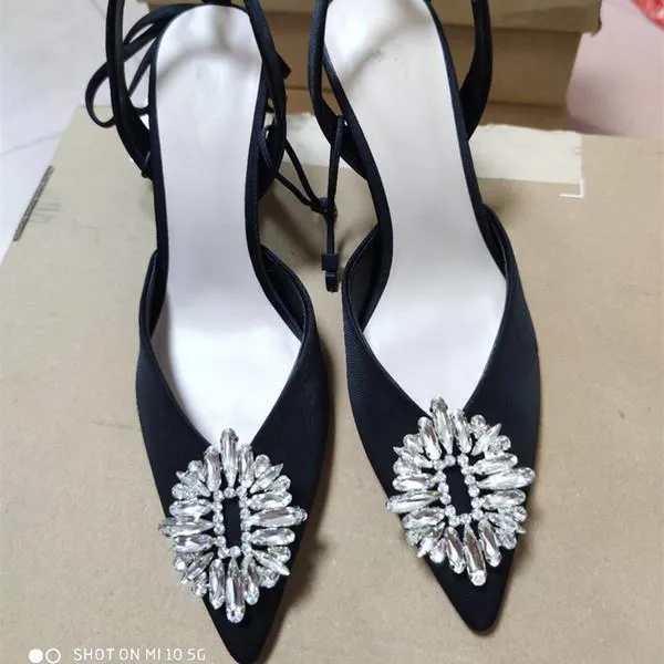 High Heels Stiletto Navy Blue Pumps Sandals Ladies