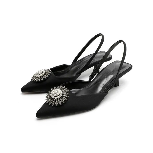 High Heels Stiletto Navy Blue Pumps Sandals Ladies
