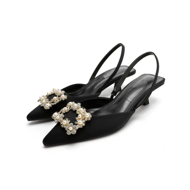 High Heels Stiletto Navy Blue Pumps Sandals Ladies