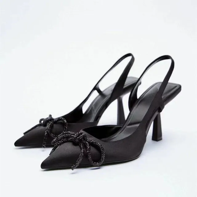High Heels Stiletto Navy Blue Pumps Sandals Ladies