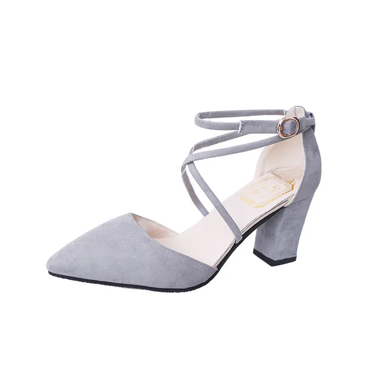 High Heels Thick Heel Pumps Comfortable Shoes