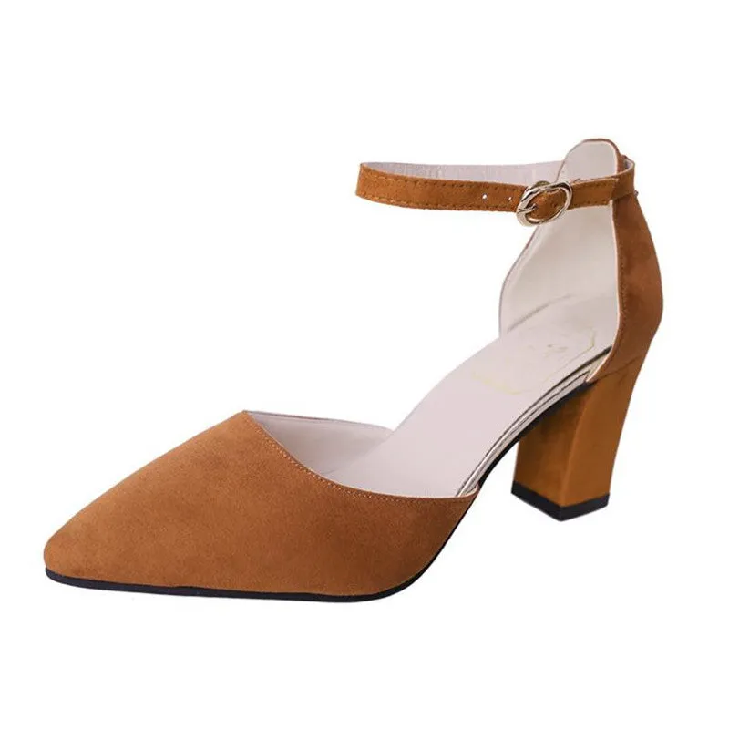 High Heels Thick Heel Pumps Comfortable Shoes