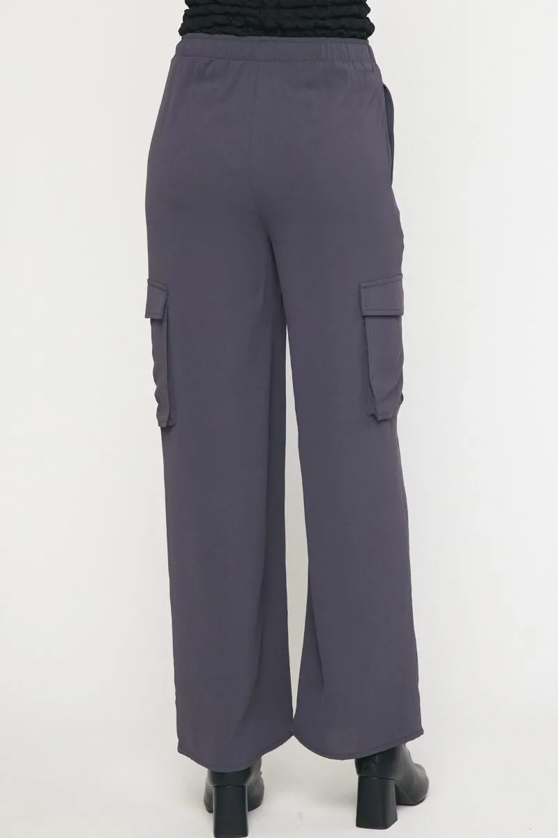 High Waisted Utility Wide Leg Pants