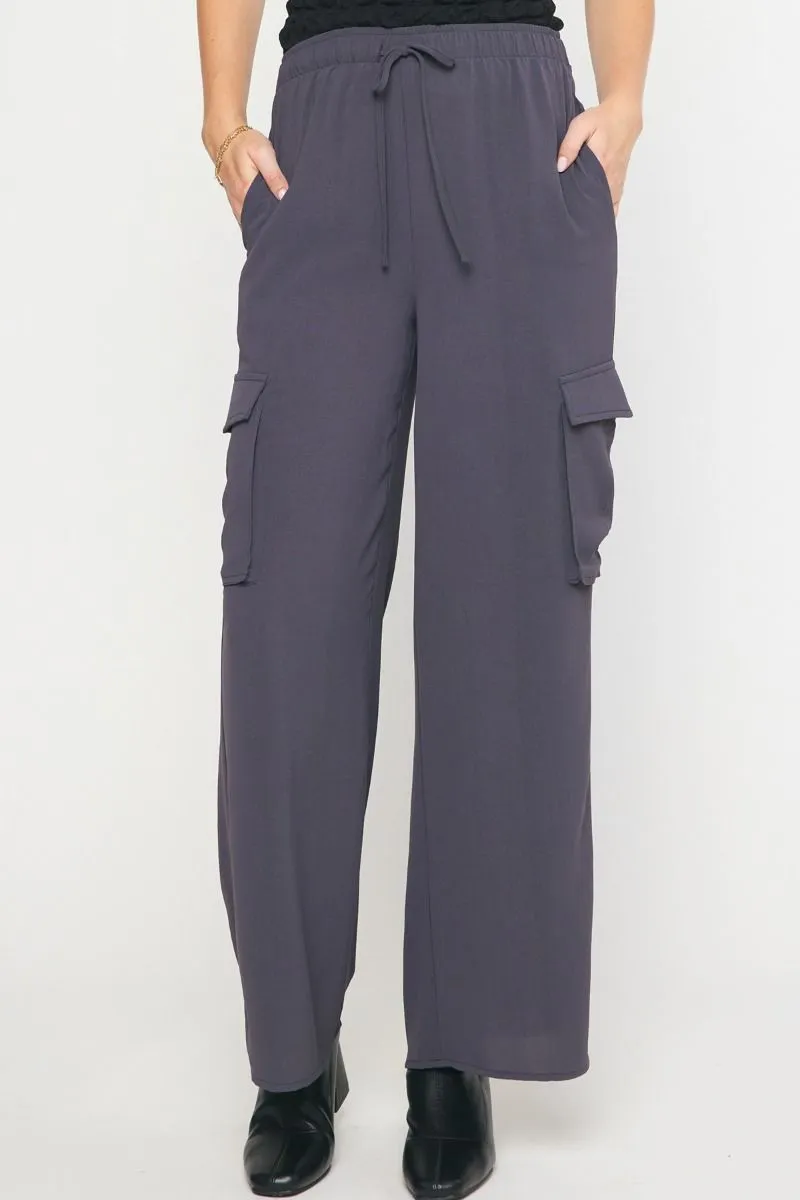 High Waisted Utility Wide Leg Pants