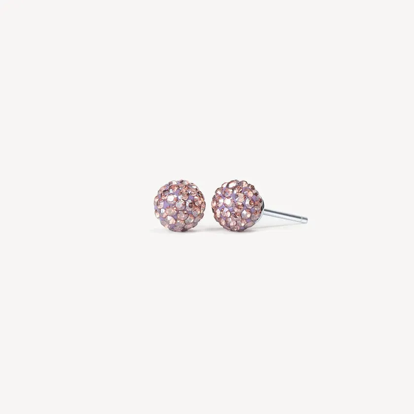 Hillberg & Berk Limited Edition Sterling Silver (6mm) Tutu Sparkle Ball Stud Earrings