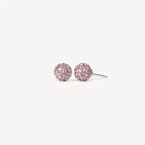 Hillberg & Berk Limited Edition Sterling Silver (6mm) Tutu Sparkle Ball Stud Earrings