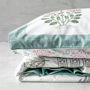 Home Artisan Ahida Floral Pattern Hand Block Print Bed Sheet