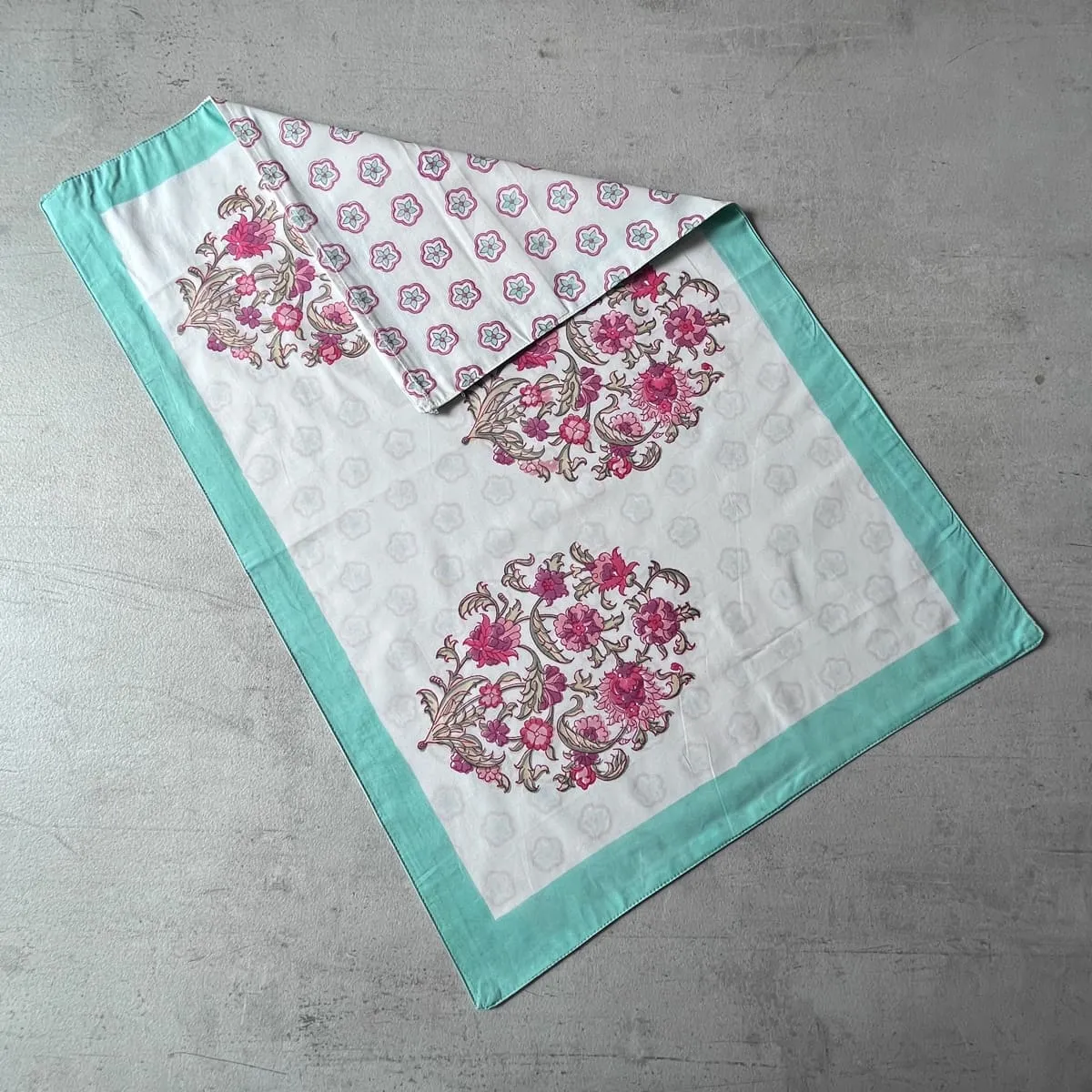 Home Artisan Anaya Floral Pattern Hand Block Print Bed Sheet