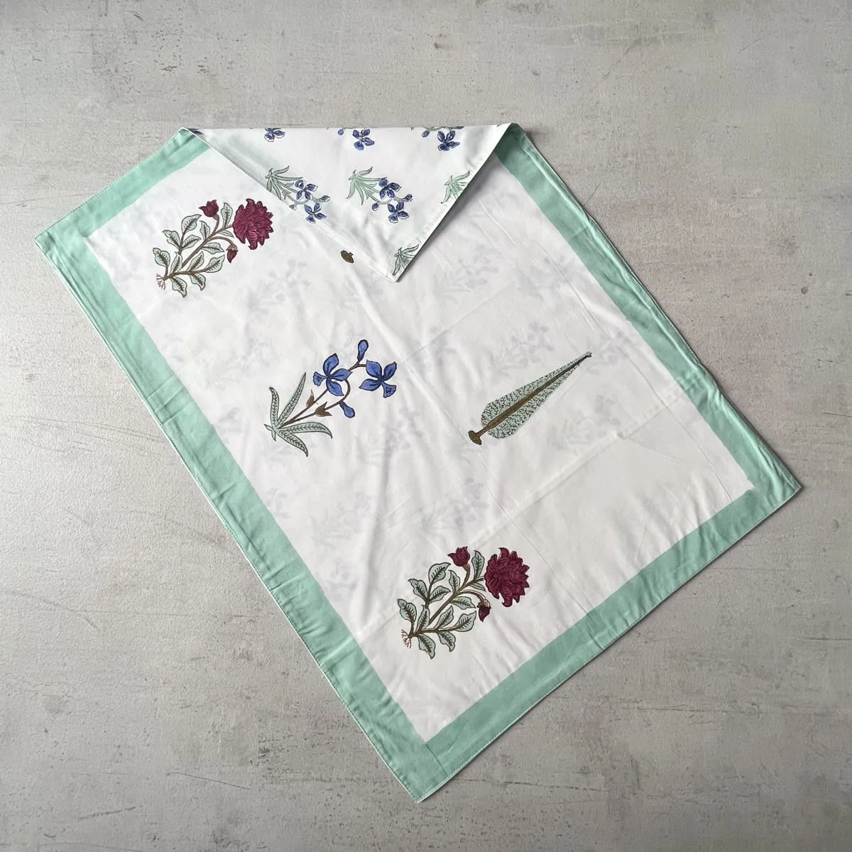 Home Artisan Zaira Floral Pattern Hand Block Print Bed Sheet