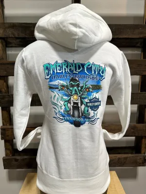 *Huge Sale*Emerald City Harley-Davidson® Kraken Seattle Dealer Back Women's