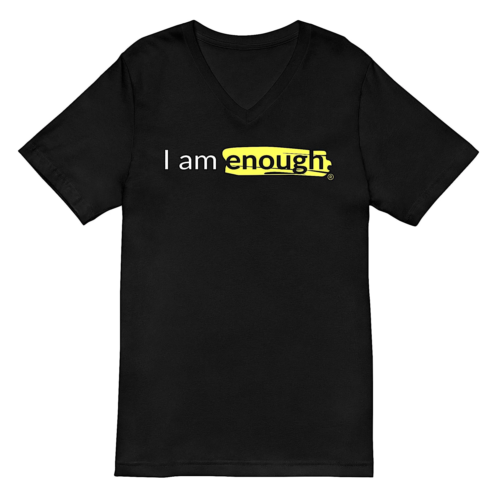 I AM ENOUGH ORIGINAL V-NECK Affirmation Positive Message Tee for Women