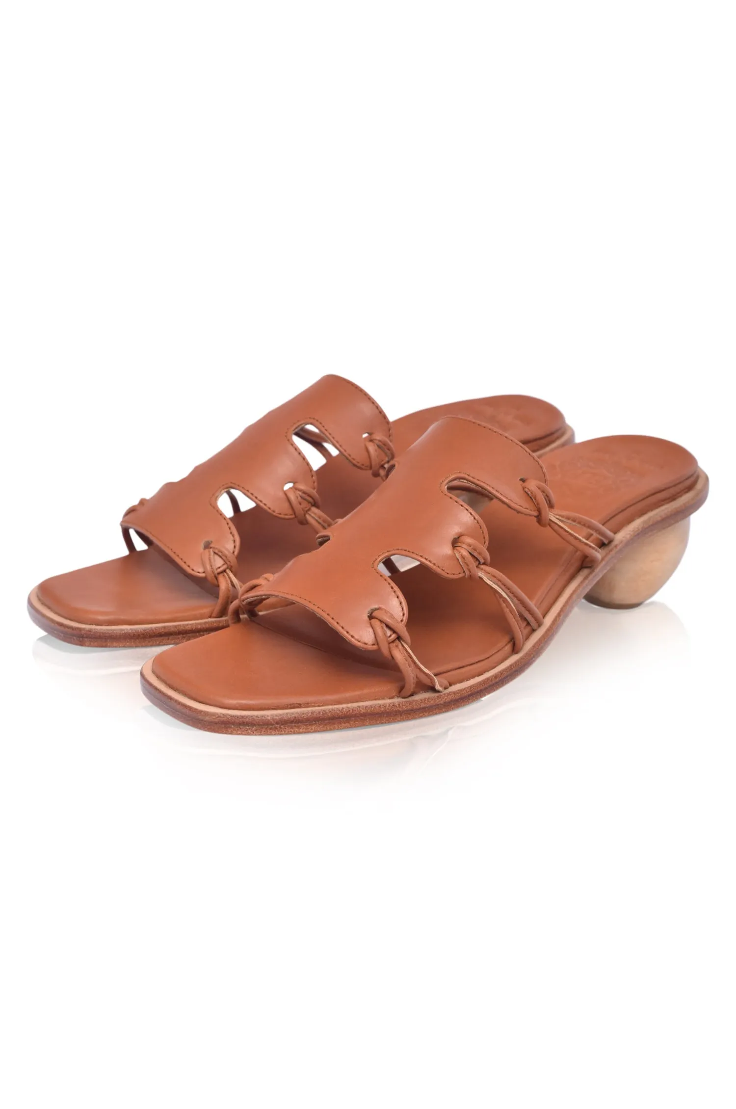 Ibiza Round Heel Mules (Sz. 5)