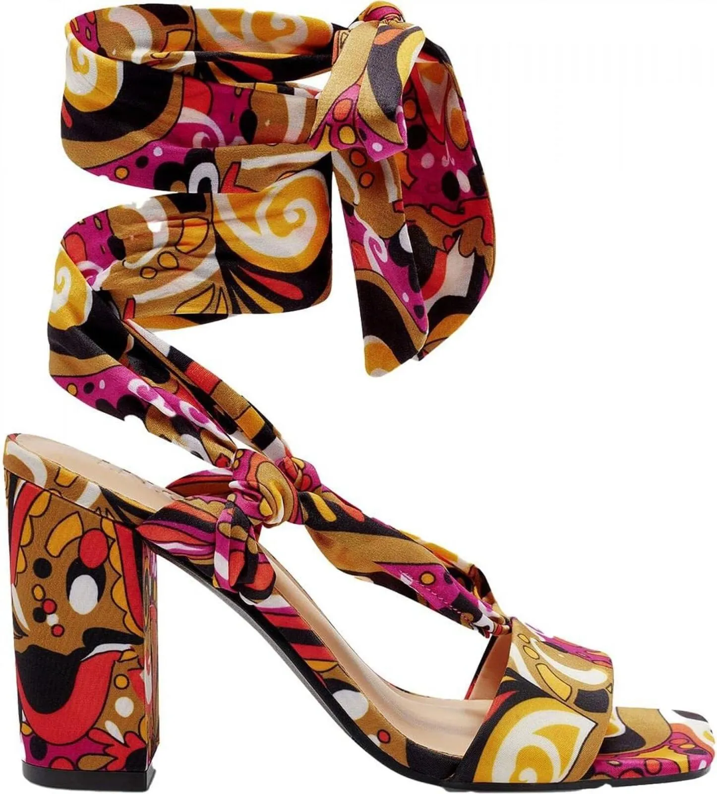 INC International Concepts Laeelia Strappy Square Toe Block Heels Shoes 5.5M