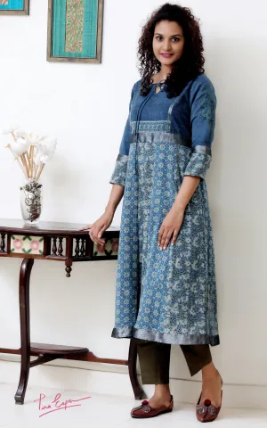 INDIGO BLUE AIRAK KURTA