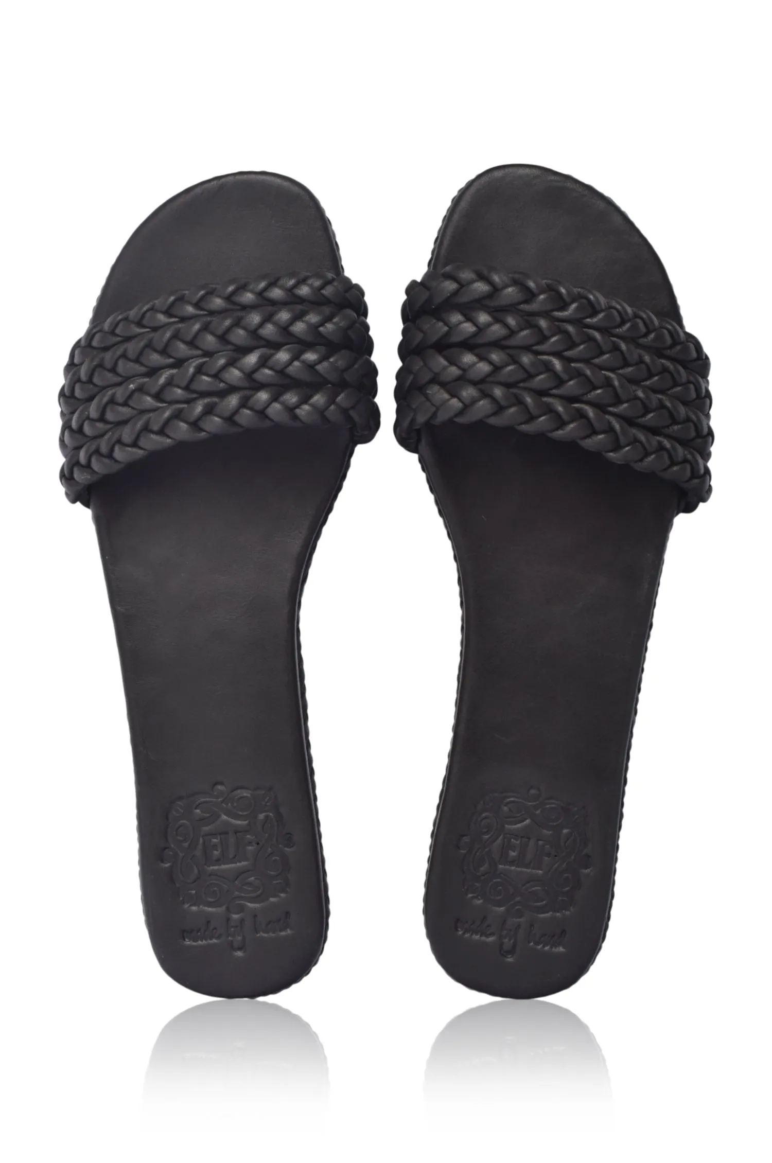 Iris Braided Leather Slides (Sz. 8, 9.5 & 10)